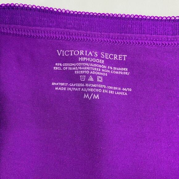 Victoria Secret Purple Cotton Signature Waistband Hiphugger Medium - Picture 3 of 5